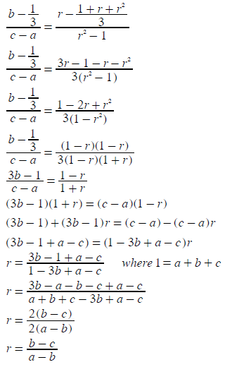 Common Ratio Calculation